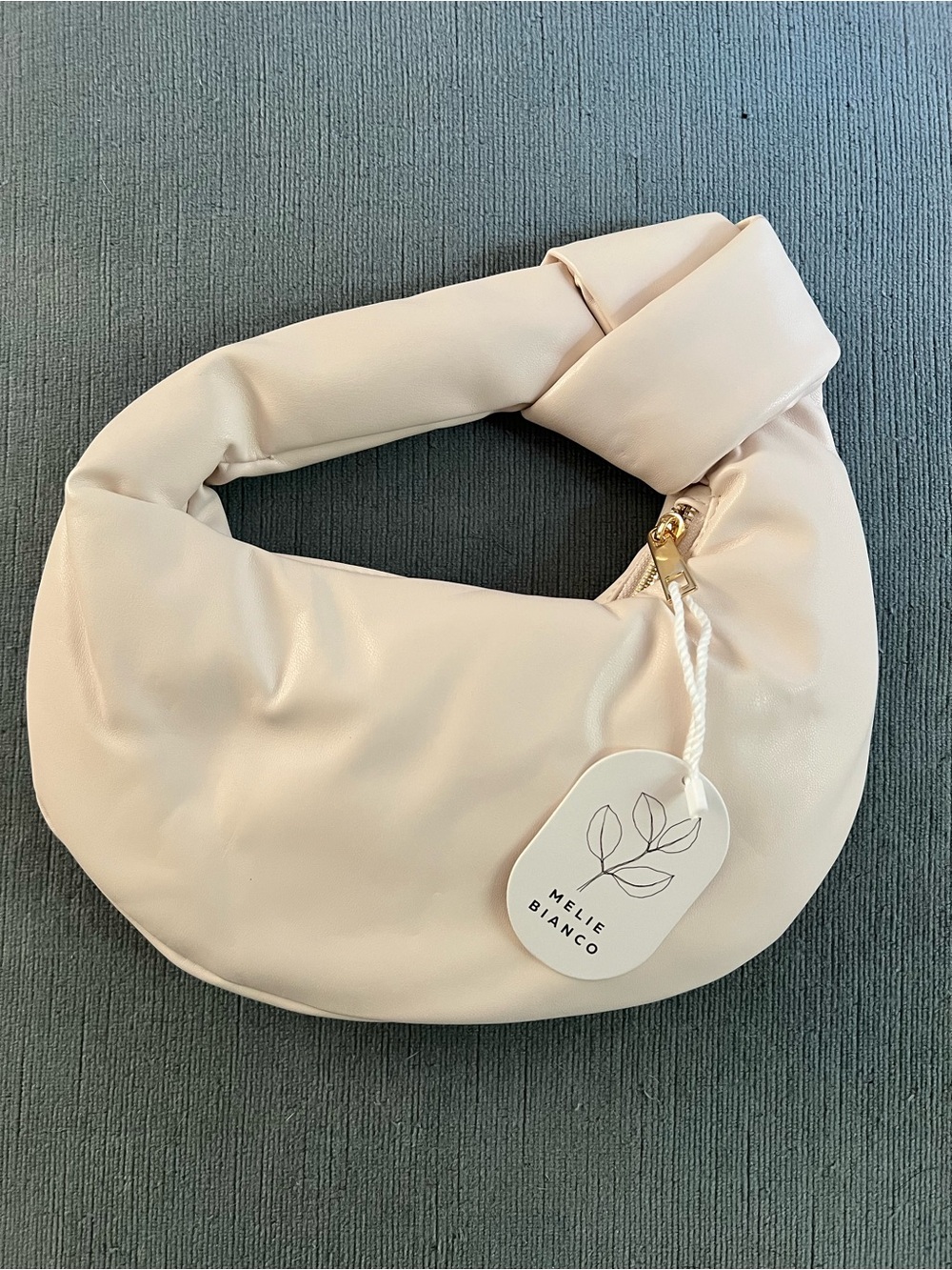 Melie Bianco Cream Crescent Hand Bag